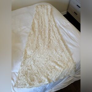 Elegant White Textured Dress